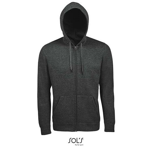 SOL´S Men´s Hooded Zipped Jacket Seven (Charcoal Melange, S)