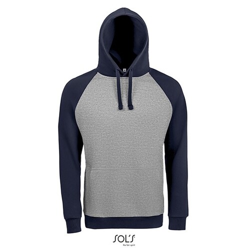 SOL´S Unisex Seattle Sweat (Grey Melange, French Navy, XS)