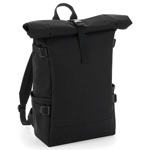 Block roll-top backpack