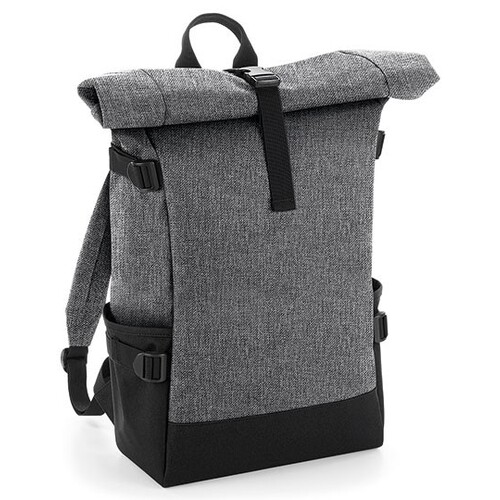 Block roll-top backpack