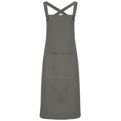Premier Workwear Cross Back Barista Bib Apron (Dark Grey (ca. Pantone 431C), 72 x 86 cm)