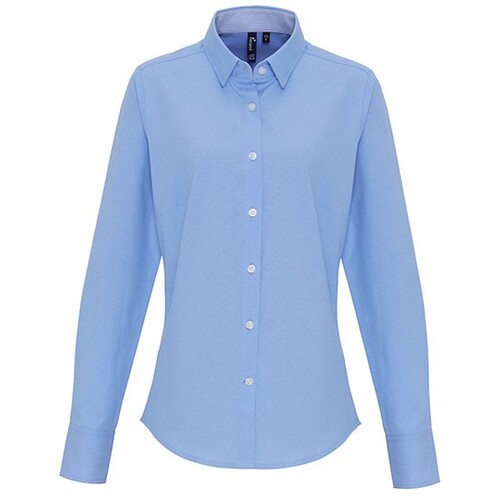 Ladies Cotton Rich Oxford Stripes Shirt