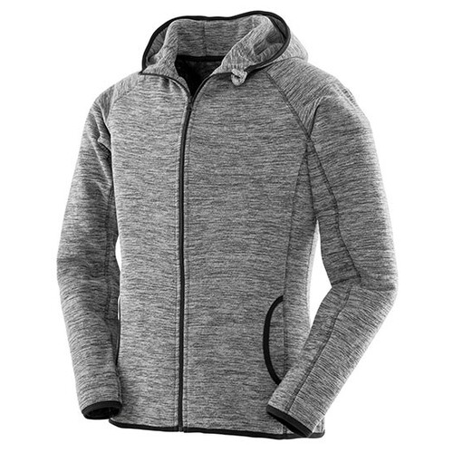 SPIRO Women´s Microfleece Hoodi (Marl Grey, Black, XXL)