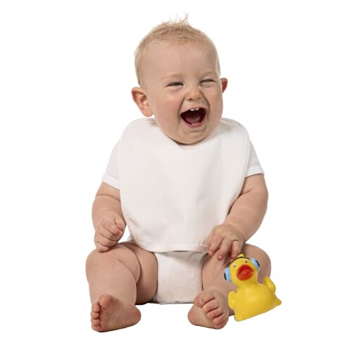 Link Kids Wear Baby Bib (White, 28 x 24 cm)