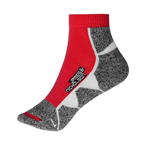James&Nicholson Sport Sneaker Socks (Red, White, 35-38)