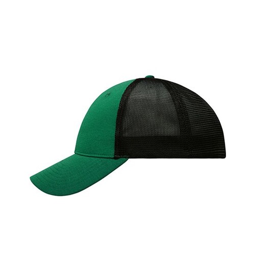 6 panel elastic fit mesh cap