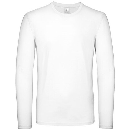 B&C BE INSPIRED Men´s T-Shirt #E150 Long Sleeve (White, S)