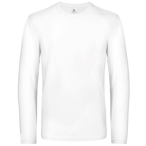 B&C BE INSPIRED Men´s T-Shirt #E190 Long Sleeve (White, S)