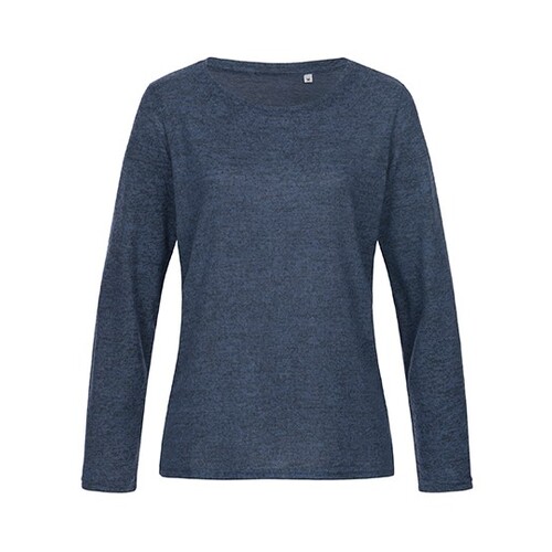 Stedman® Knit Long Sleeve Sweater Women (Marina Blue Melange, XL)