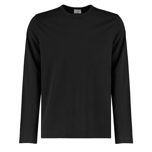 Kustom Kit Fashion Fit Long Sleeve Superwash® 60° Tee (Black, XS)