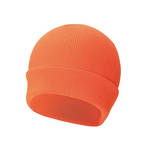 Korntex Premium Knitted Beanie Strasbourg (Signal Orange, 19 x 20 cm)