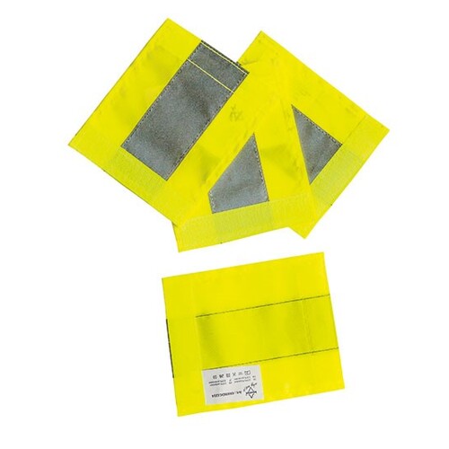 Korntex Hi-Vis Elements With Velcro Rollflektor® (Set Of 4) (Signal Yellow, 10,5 x 12,5 cm)
