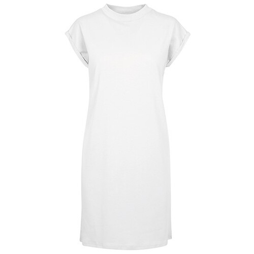 Build Your Brand Ladies´ Turtle Extended Shoulder Dress (White, 5XL)
