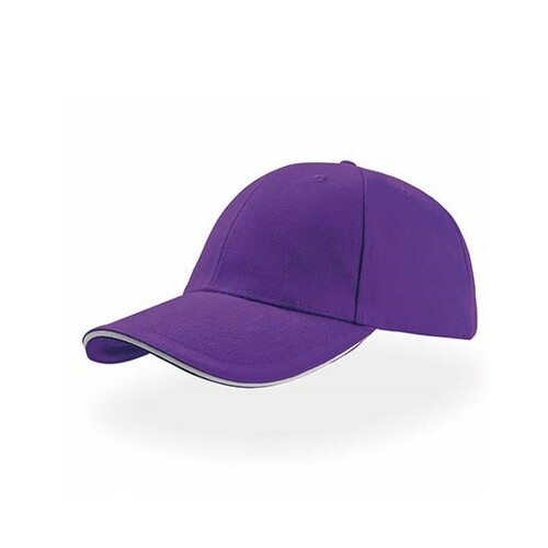 Atlantis Headwear Liberty Sandwich Cap (Purple, White, One Size)