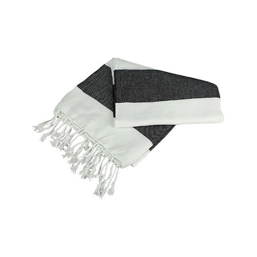 ARTG Hamamzz® Hamam Towel Antalya (White, Black, 100 x 180 cm)