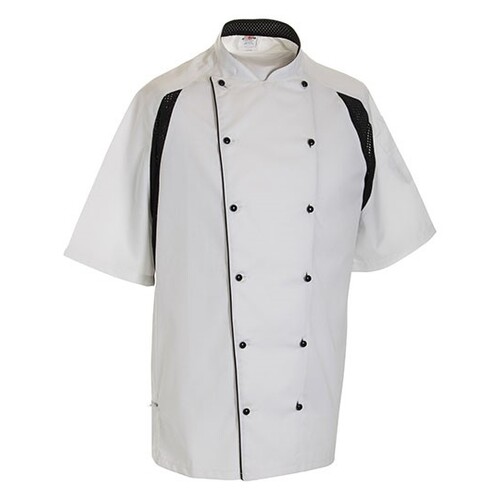 Le Chef Jacket Staycool Raglan Sleeve (White, Black, XXS)