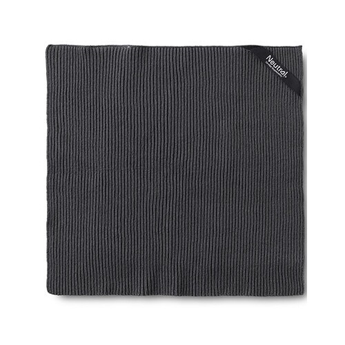 Neutral Rib Knit Kitchen Cloth (2 Pieces) (Charcoal, 30 x 30 cm)