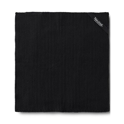 Neutral Pearl Knit Kitchen Cloth (2 Pieces) (Black, 30 x 30 cm)