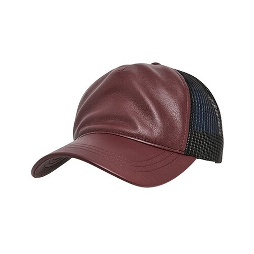 Leather trucker cap