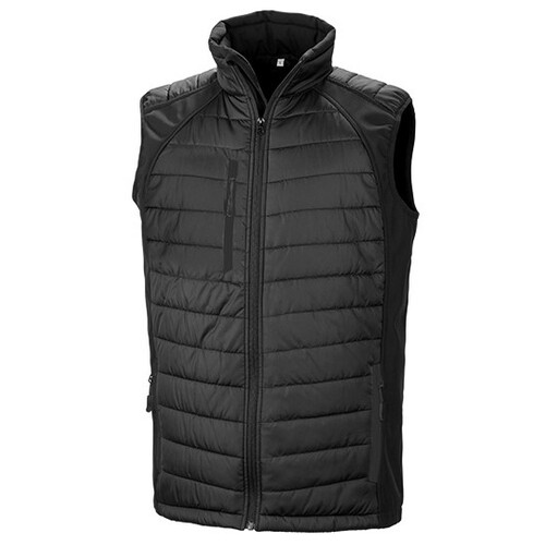 Black Compass Padded Soft Shell Gilet