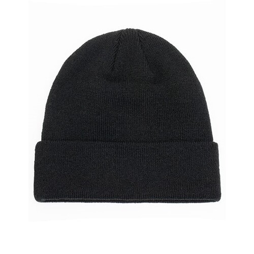 Brain Waves POLYLANA® Cuff Beanie (Black, One Size)