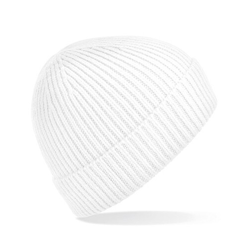 Beechfield Engineered Knit Ribbed Beanie (White, One Size)