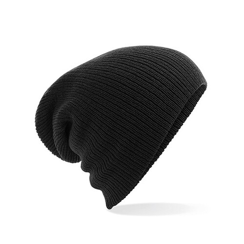 Beechfield Heavy Gauge Slouch Beanie (Black, One Size)