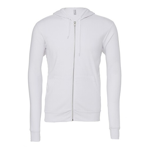 Unisex zip-up poly-cotton fleece hoodie