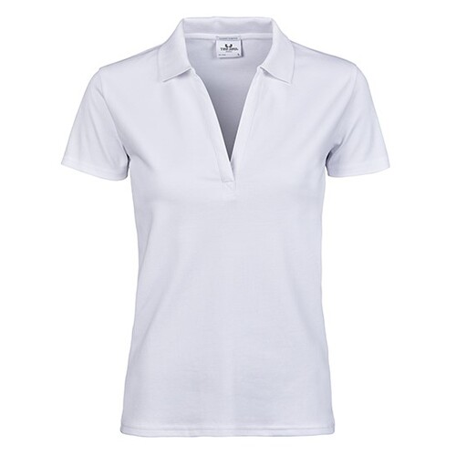 Womens Luxury Stretch V-Neck Polo