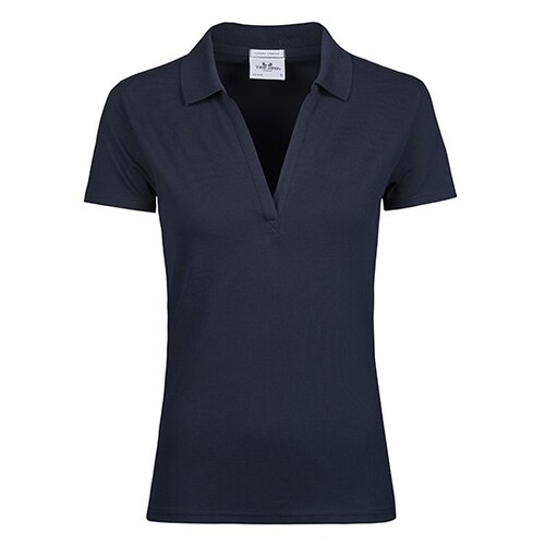 Womens Luxury Stretch V-Neck Polo