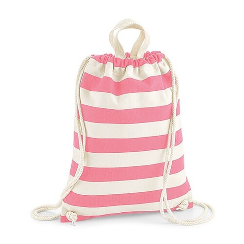 Westford Mill Nautical Gymsac (Natural, Pink, 37 x 46 cm)