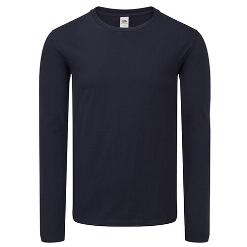 Fruit of the Loom Iconic 150 Long Sleeve T (Deep Navy, 3XL)