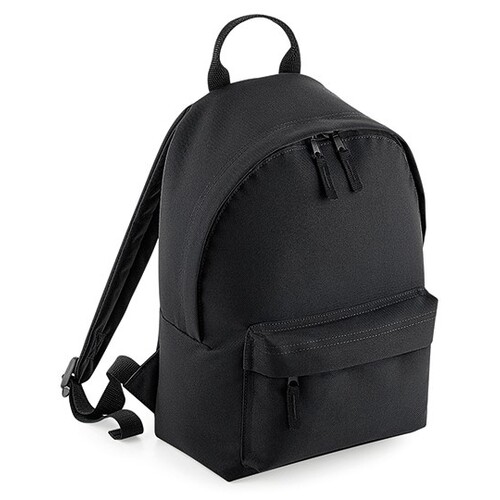 BagBase Mini Fashion Backpack (Black, Black, 24 x 33 x 17 cm)