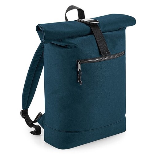 BagBase Recycled Roll-Top Backpack (Petrol, 32 x 44 x 13 cm)