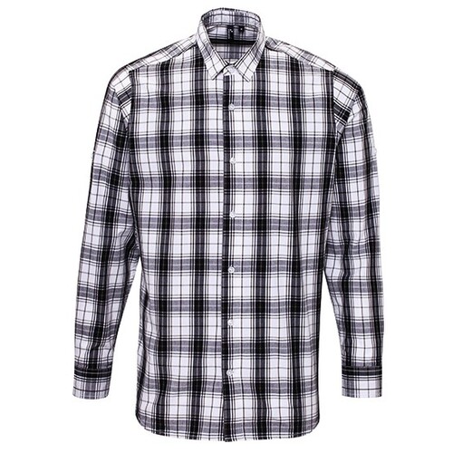 Ginmill Check Mens Long Sleeve Cotton Shirt