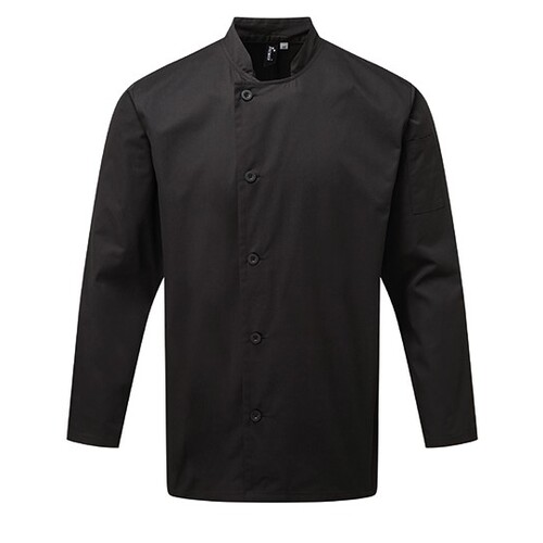 Premier Workwear Essential Long Sleeve Chef's Jacket (Black, XS)