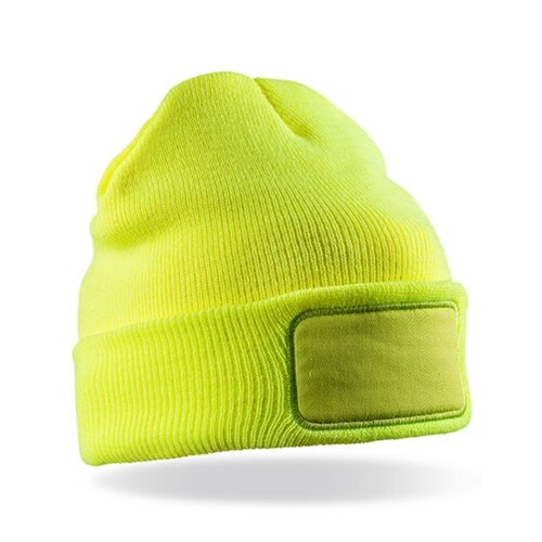 Result Winter Essentials Double Knit Thinsulate™ Printers Beanie (Fluorescent Yellow, One Size)