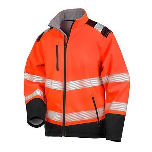 Printable ripstop safety softshell jacket