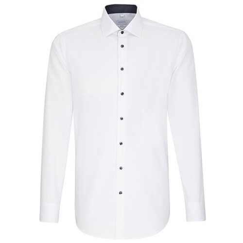 Seidensticker Men´s Shirt Poplin Shaped Fit Long Sleeve (White, 46)