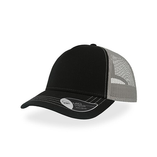 Atlantis Headwear Rapper Canvas Cap (Black, Grey, One Size)