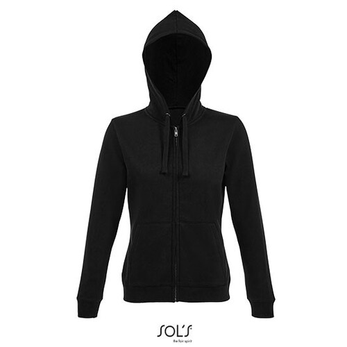 SOL´S Women´s Zip Hoodie Spike (Black, XS)