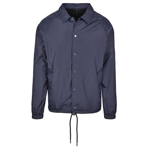 Build Your Brand Coach Jacket (Navy, 5XL)