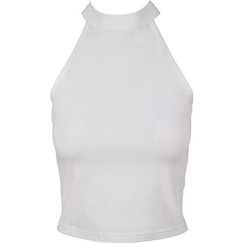 Build Your Brand Ladies´ Turtleneck Short Top (White, XS)