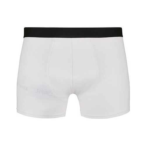 Build Your Brand Men Boxer Shorts 2-Pack (White, S)