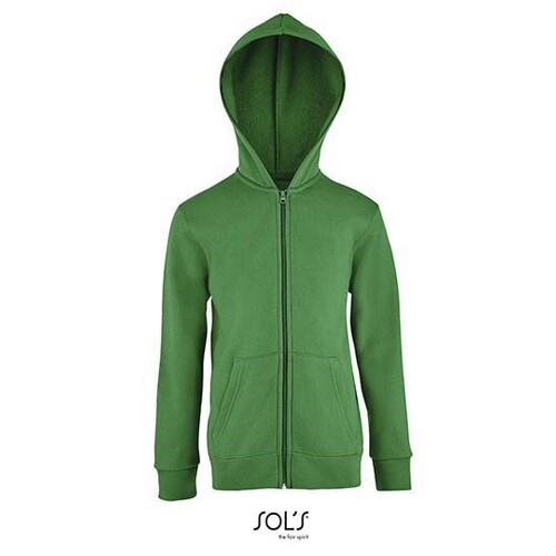 SOL´S Kids´ Zip Hoodie Stone (Kelly Green, 12 Jahre (142/152))