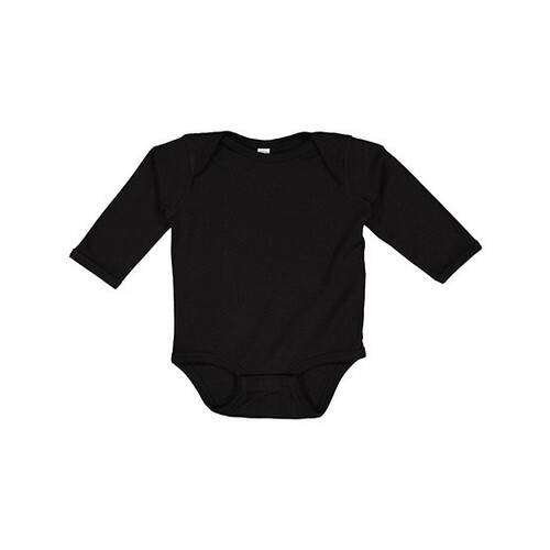 Rabbit Skins Infant Fine Jersey Long Sleeve Bodysuit (Black, Newborn)