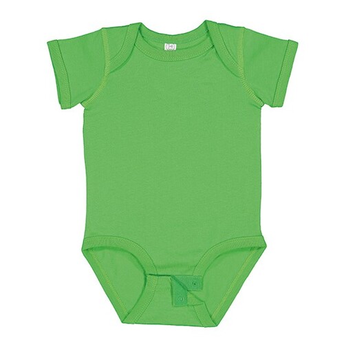 Rabbit Skins Infant Fine Jersey Short Sleeve Bodysuit (Apple, Newborn)