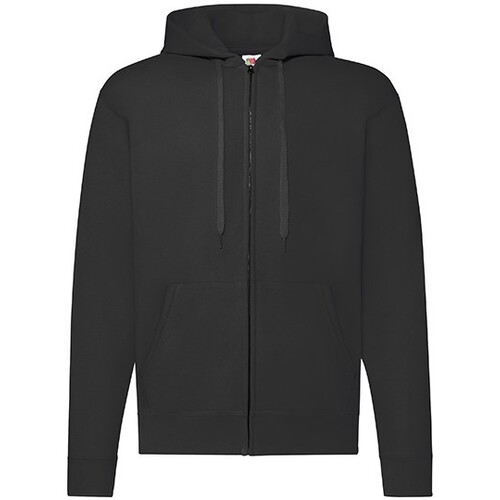 Fruit of the Loom Classic Hooded Sweat Jacket (Black, 3XL)