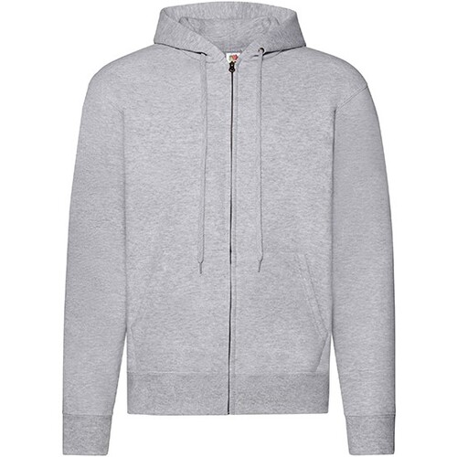 Fruit of the Loom Classic Hooded Sweat Jacket (Heather Grey, 5XL)