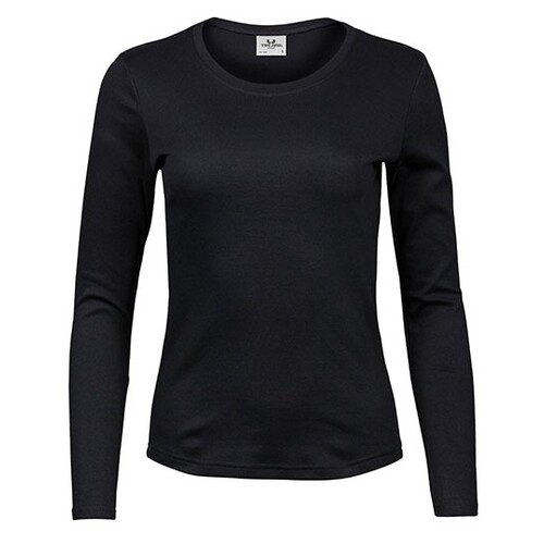 Tee Jays Women´s Long Sleeve Interlock Tee (Black, 3XL)